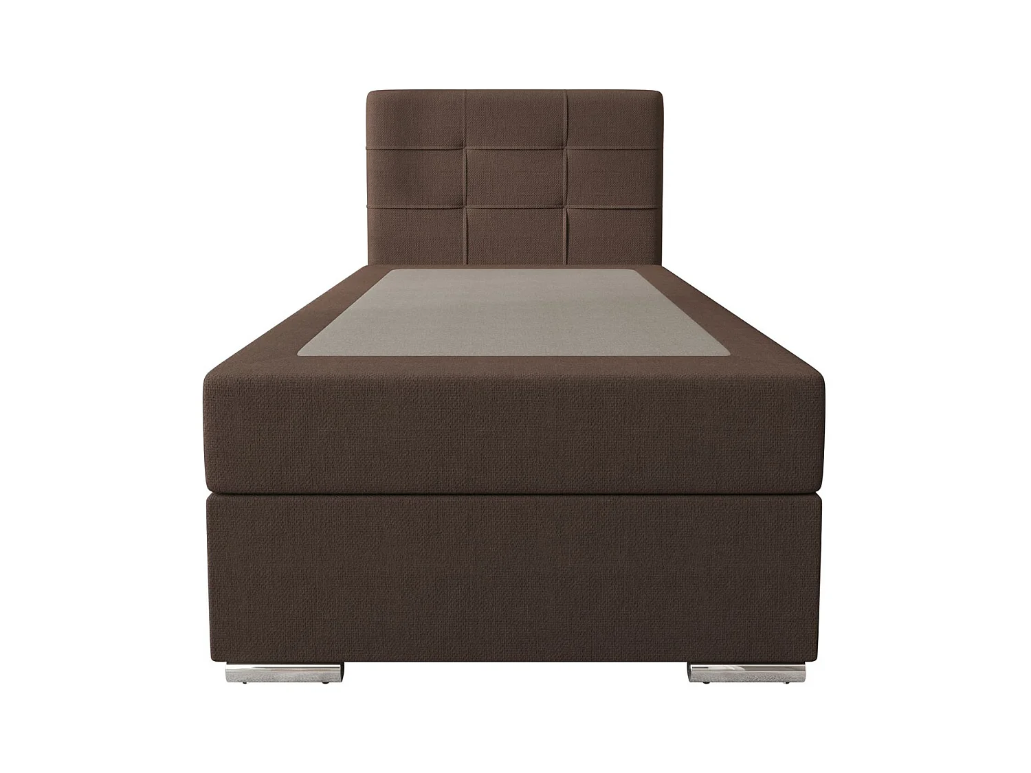 BEDANTE Lit boxspring ZAKO 1 90x200 Cosmic 800 Marron foncé Ouverture à gauche Lit Litkasten