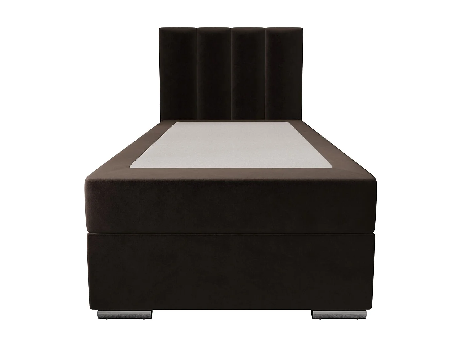 BEDANTE Lit boxspring ZAKO 2 80x200 Itaka 41 Marron foncé Lit Ouverture à gauche Lit Litkasten