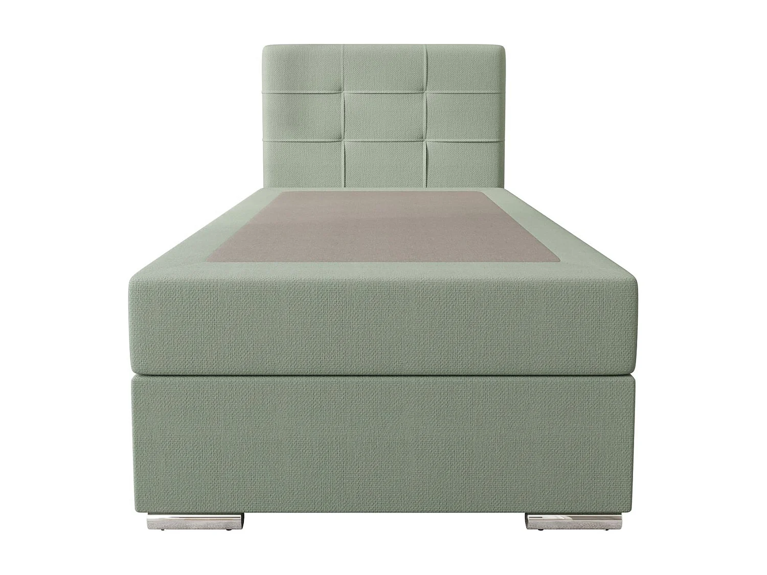BEDANTE Lit boxspring ZAKO 1 90x200 Cosmic 16 Vert clair Ouverture à gauche Lit Litkasten