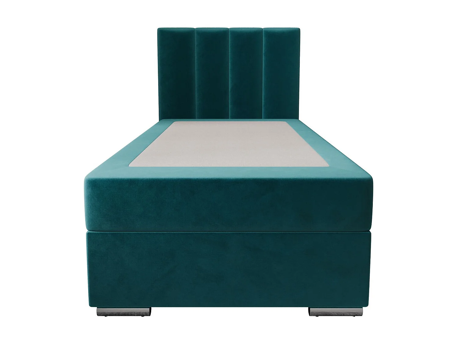 BEDANTE Lit boxspring ZAKO 2 80x200 Itaka 39 Bleu Lit Ouverture à droite Lit Litkasten