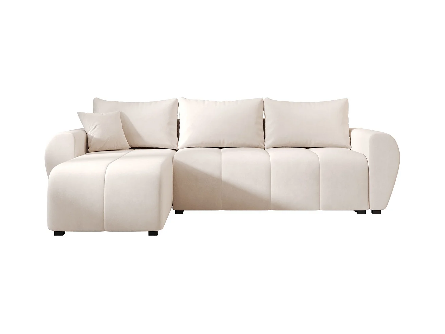 BEDANTE ECKSOFA MOLISA L Itaka 16 Links Beige mit Schlaffunktion L-Form Sofa mit Stauraum Bettkasten Wohnzimmersofa Couch Sofa Bettsofa Bettkasten Bettcouch