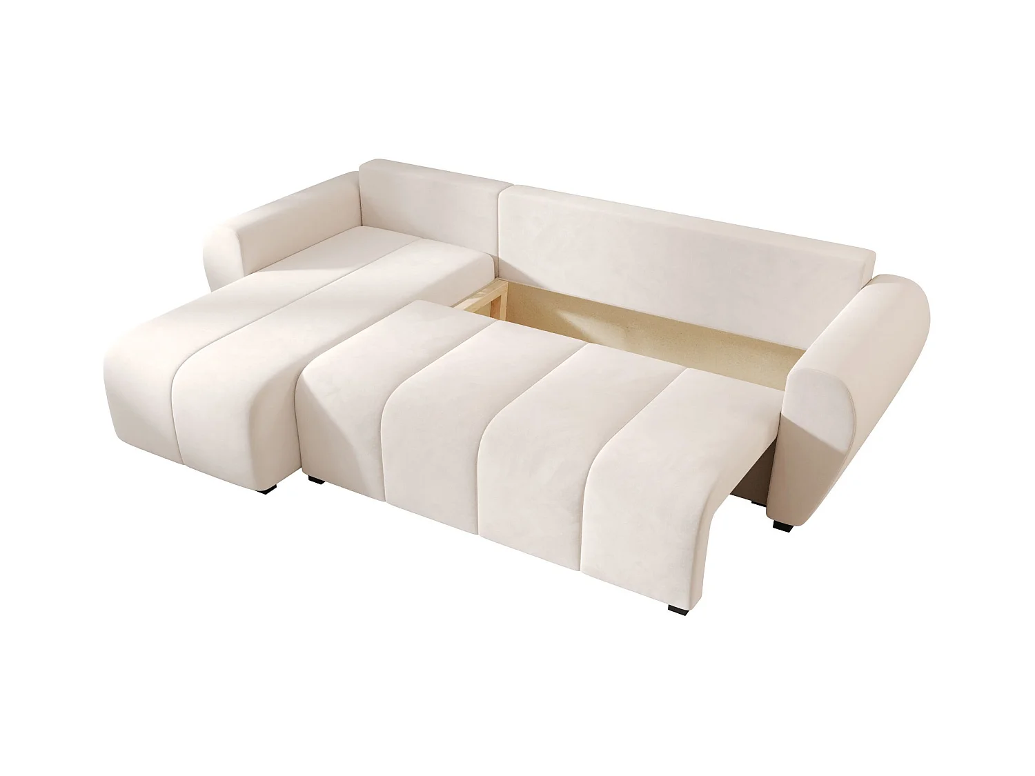 BEDANTE ECKSOFA MOLISA L Itaka 16 Links Beige mit Schlaffunktion L-Form Sofa mit Stauraum Bettkasten Wohnzimmersofa Couch Sofa Bettsofa Bettkasten Bettcouch