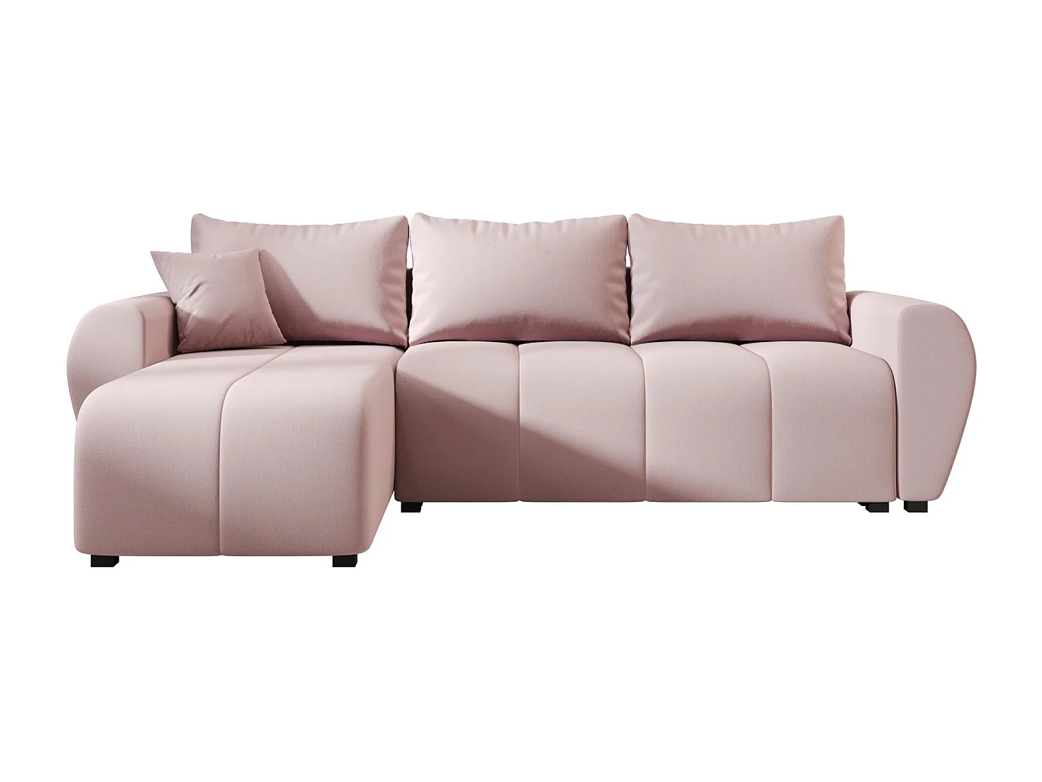 BEDANTE canapé d'angle MOLISA L Cosmic 14 gauche rose avec fonction de couchage canapé en forme de L