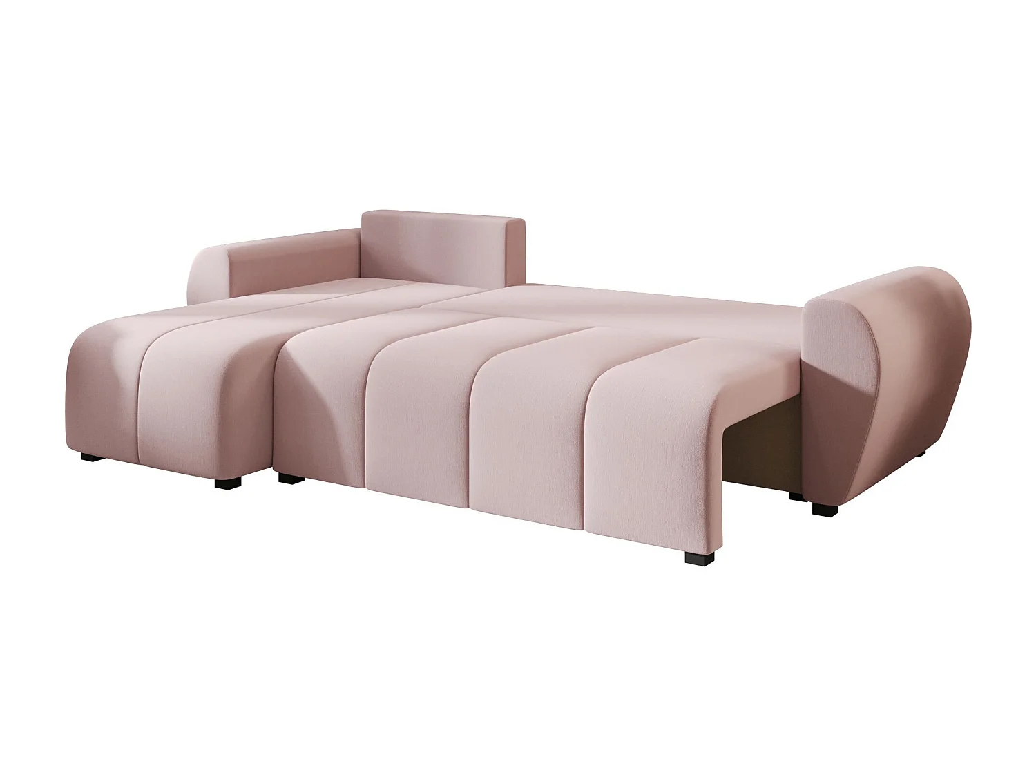 BEDANTE canapé d'angle MOLISA L Cosmic 14 gauche rose avec fonction de couchage canapé en forme de L