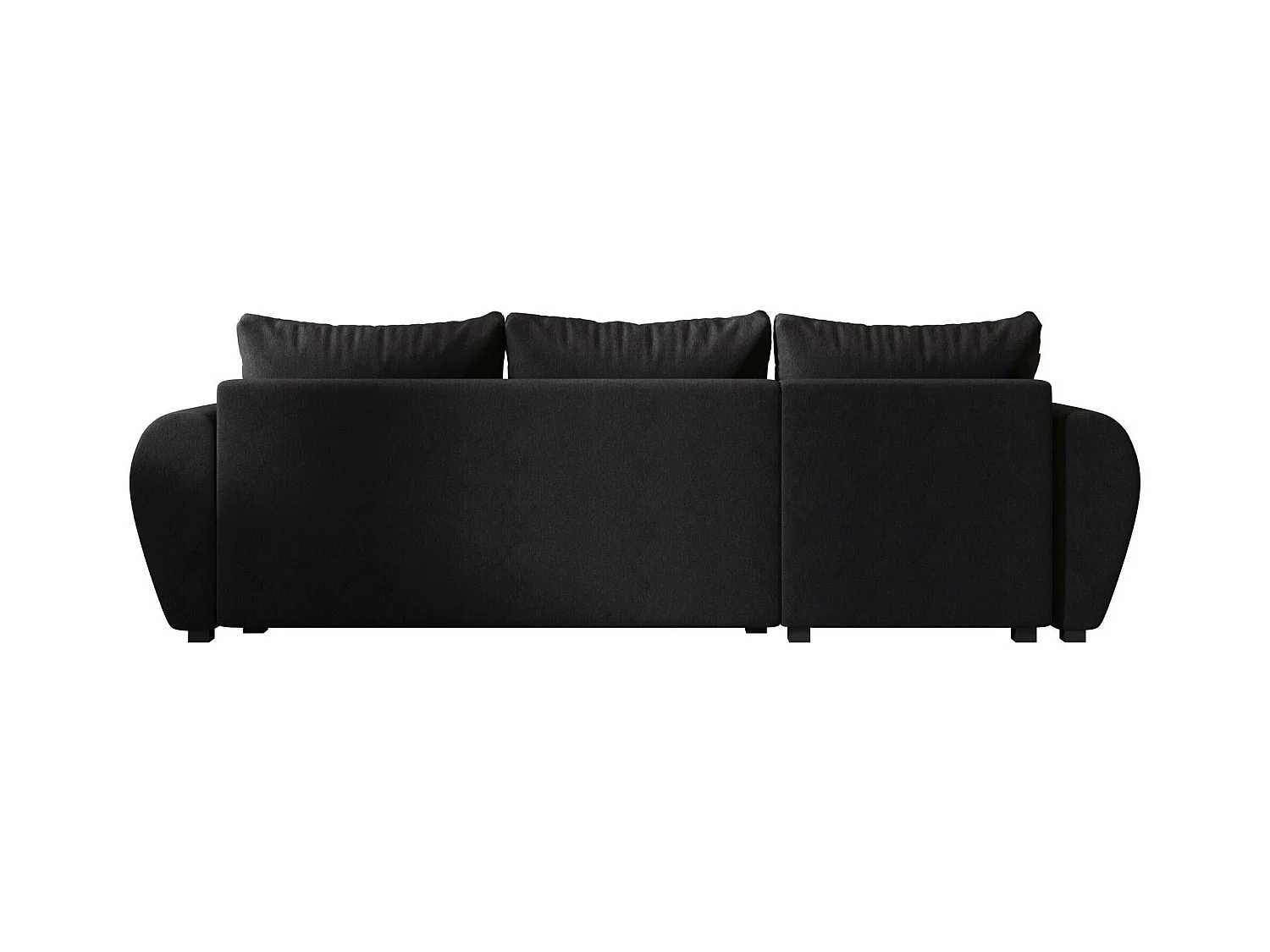 BEDANTE canapé d'angle MOLISA L Cosmic 100 gauche noir avec fonction de couchage canapé en forme de L