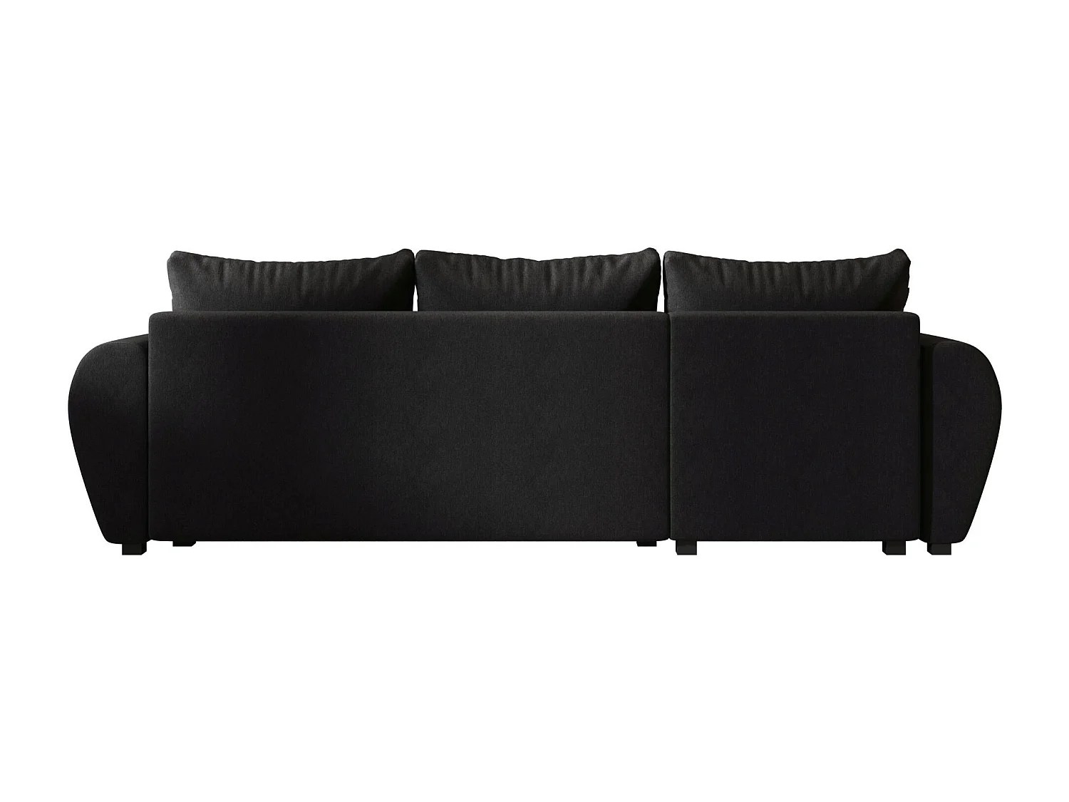 BEDANTE canapé d'angle MOLISA L Cosmic 100 gauche noir avec fonction de couchage canapé en forme de L