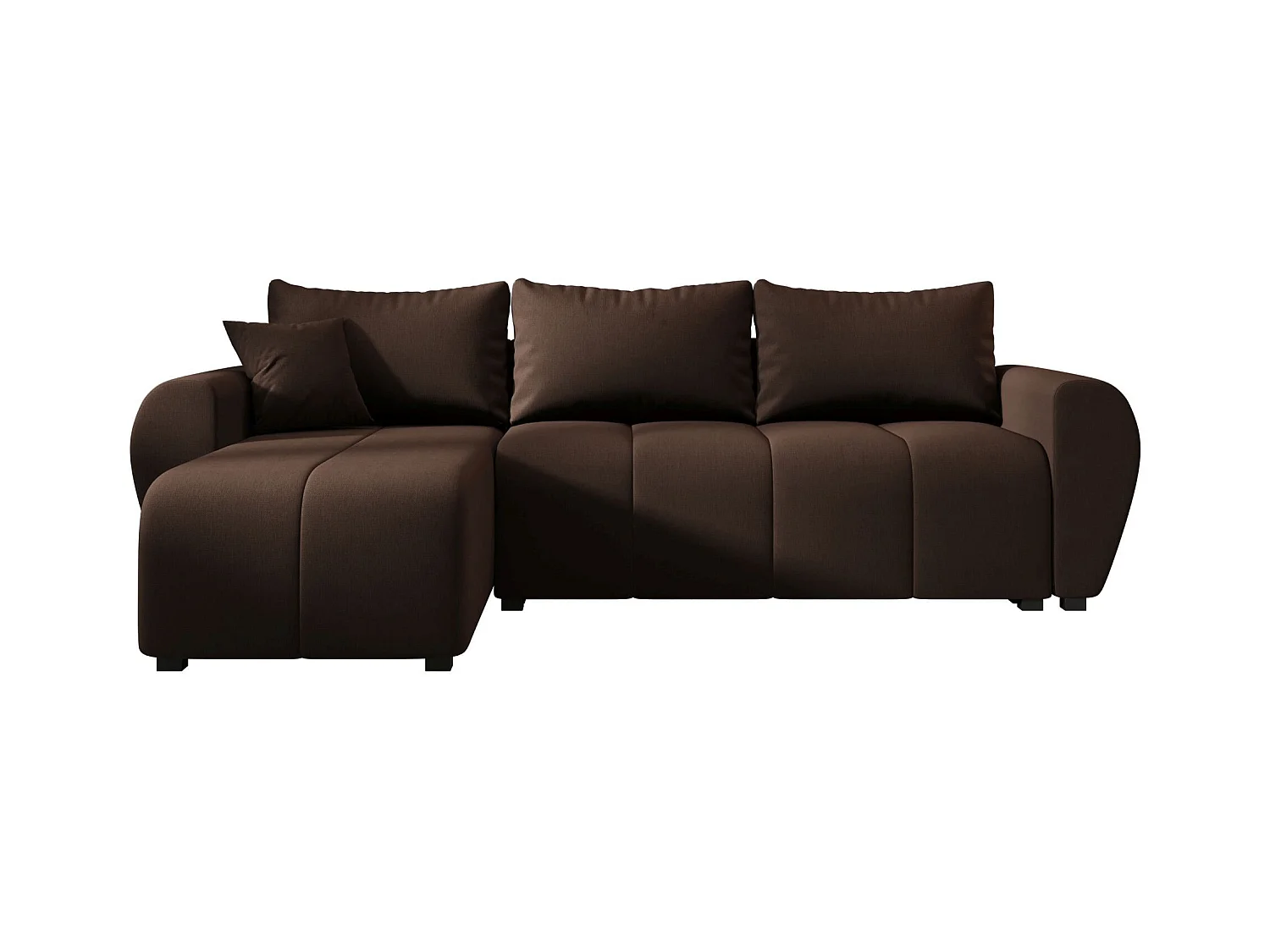 BEDANTE canapé d'angle MOLISA L Cosmic 800 gauche marron avec fonction de couchage canapé en forme de L