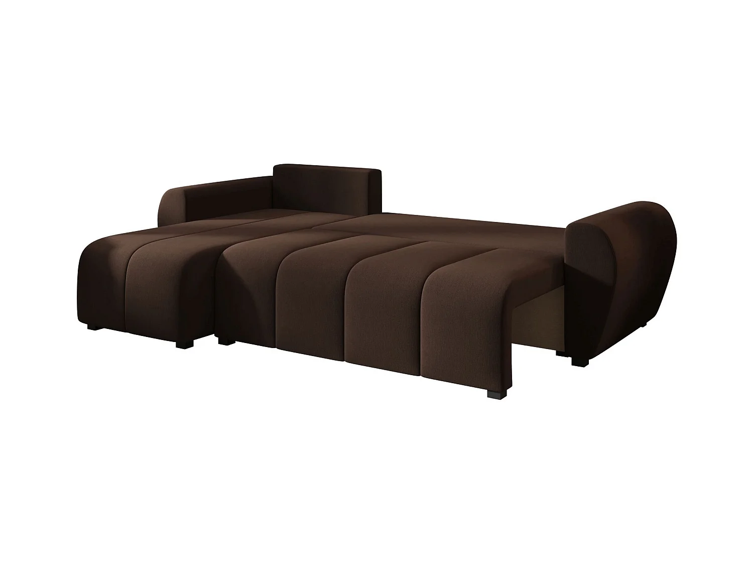 BEDANTE canapé d'angle MOLISA L Cosmic 800 gauche marron avec fonction de couchage canapé en forme de L