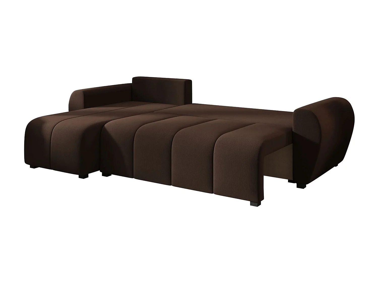 BEDANTE canapé d'angle MOLISA L Cosmic 800 gauche marron avec fonction de couchage canapé en forme de L