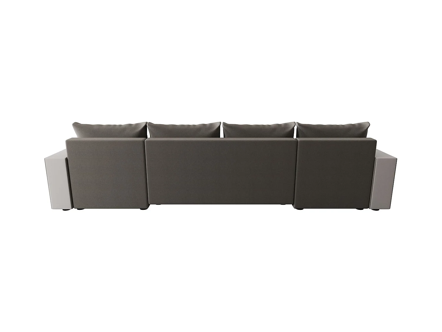 BEDANTE WOHNLANDSCHAFT HEWLET U BIS Sawana 21+01 Beige/Grau mit Schlaffunktion U-Form Sofa mit Stauraum Bettkasten