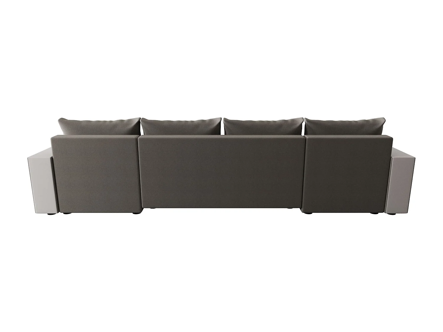 BEDANTE canapé panoramique HEWLET U BIS Sawana 21+01 beige/gris avec fonction de couchage canapé en U avec espace de rangement coffre
