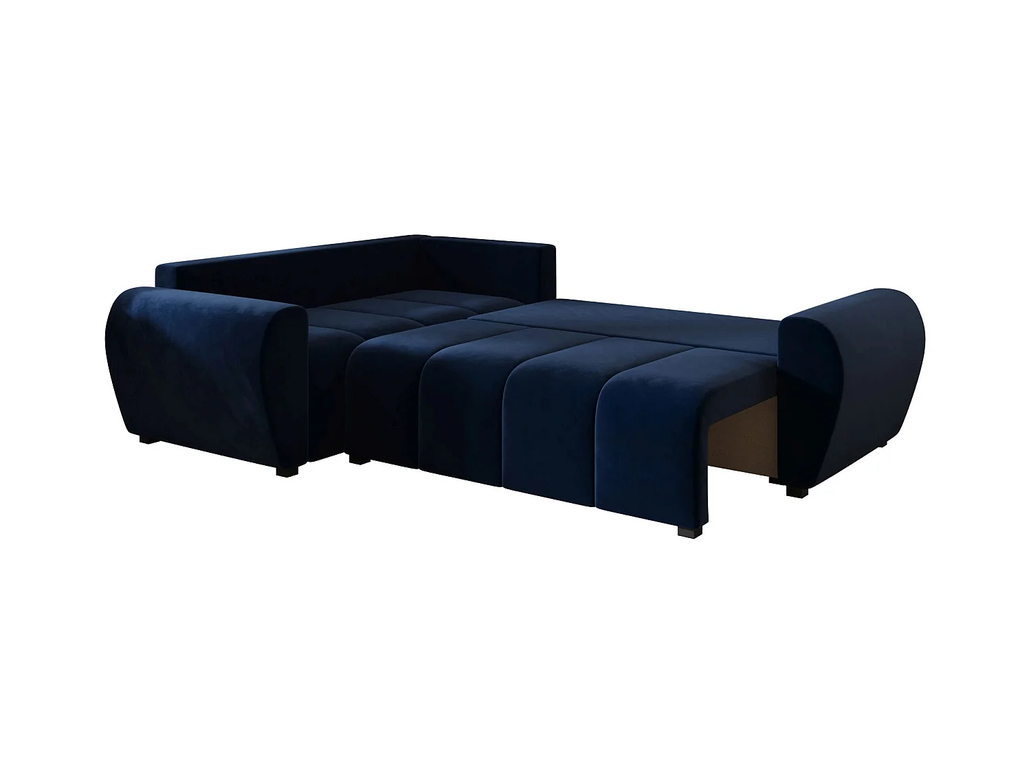 BEDANTE canapé d’angle MOLISA L PLUS Itaka 11 gauche bleu foncé avec fonction de couchage canapé en forme de L