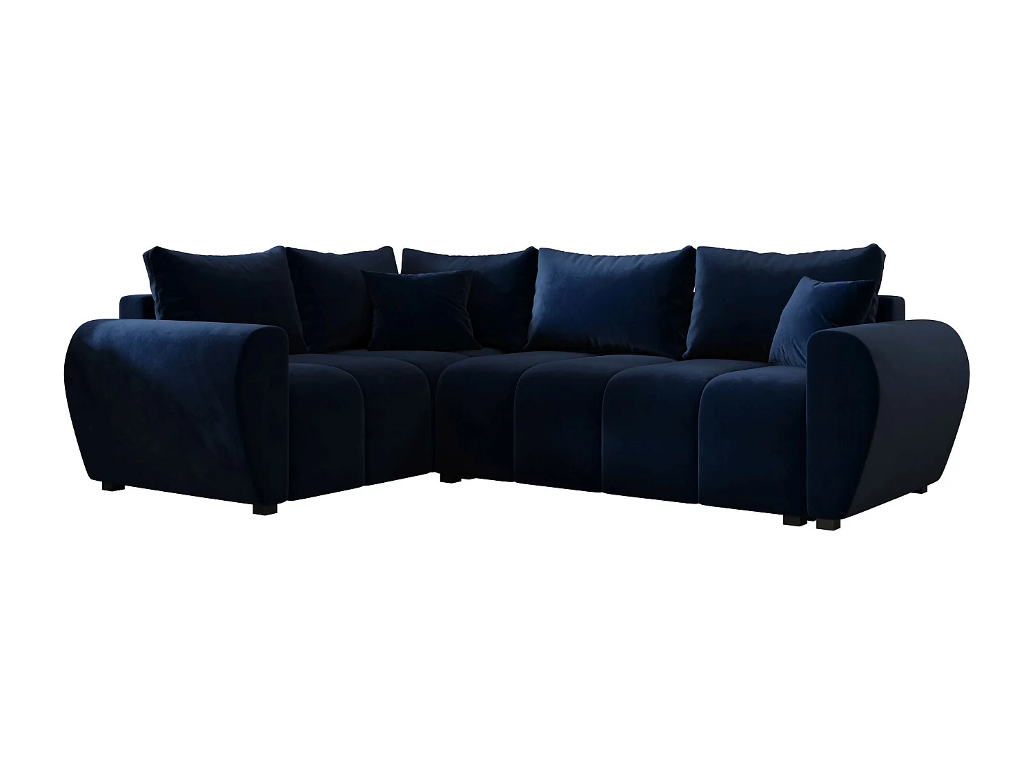 BEDANTE canapé d’angle MOLISA L PLUS Itaka 11 gauche bleu foncé avec fonction de couchage canapé en forme de L