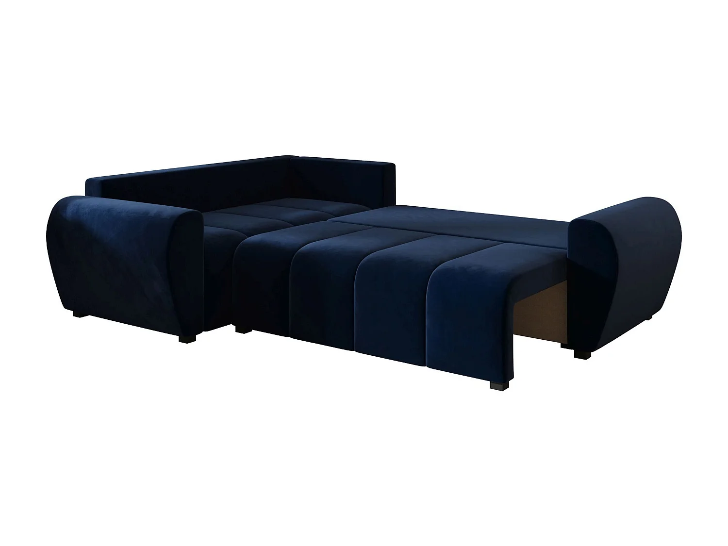 BEDANTE canapé d’angle MOLISA L PLUS Itaka 11 gauche bleu foncé avec fonction de couchage canapé en forme de L