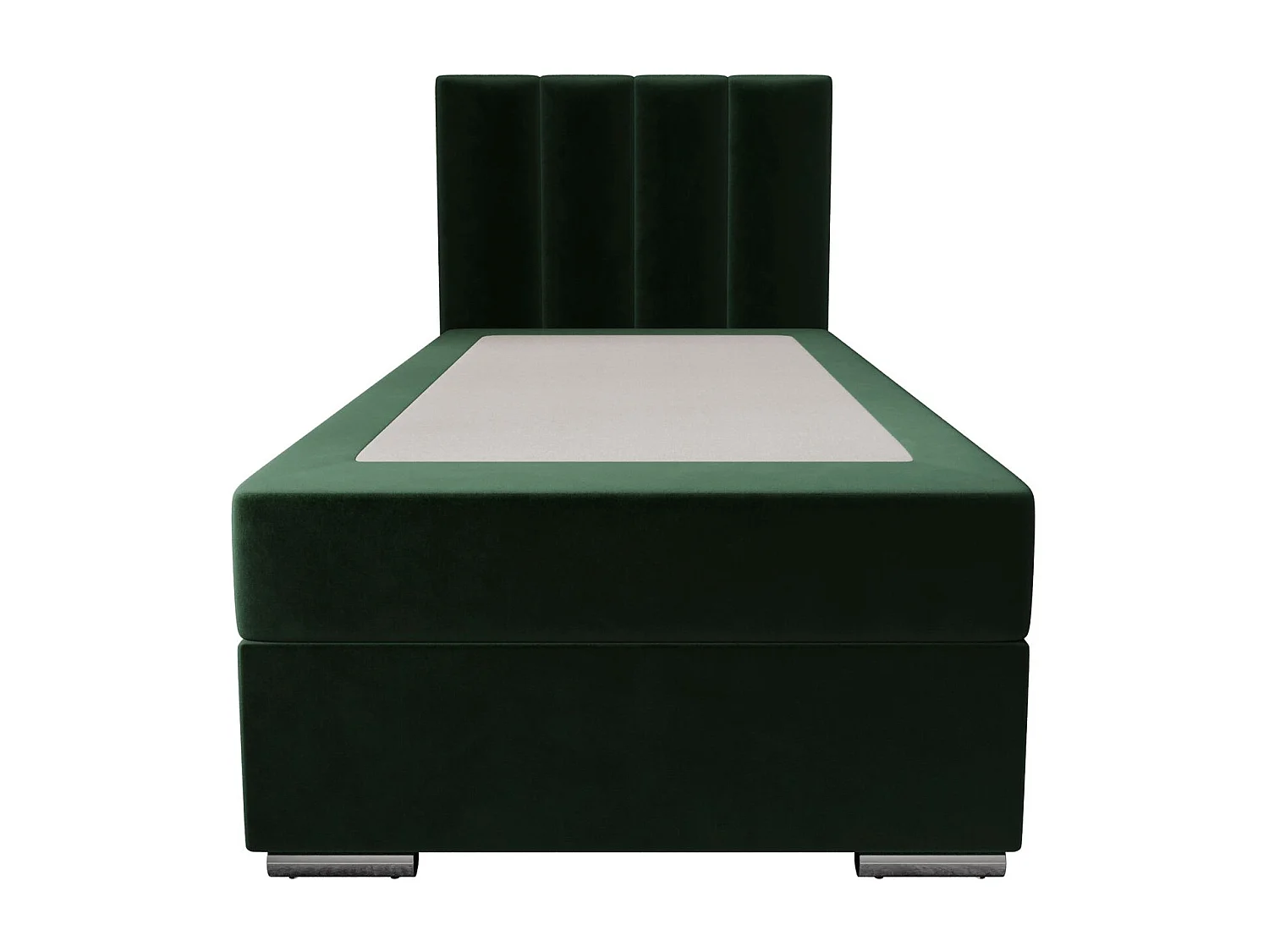 BEDANTE Lit boxspring ZAKO 2 80x200 Itaka 10 Vert foncé Lit Ouverture à gauche Lit Litkasten