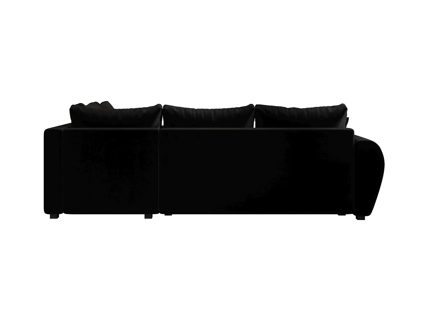 BEDANTE canapé d’angle MOLISA L PLUS Itaka 15 droit noir avec fonction de couchage canapé en forme de L