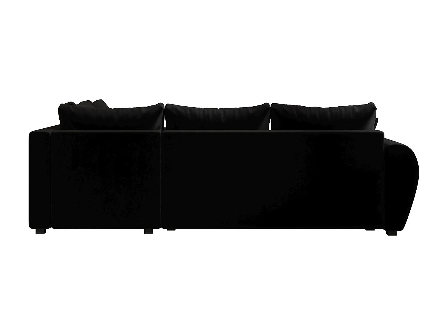 BEDANTE canapé d’angle MOLISA L PLUS Itaka 15 droit noir avec fonction de couchage canapé en forme de L