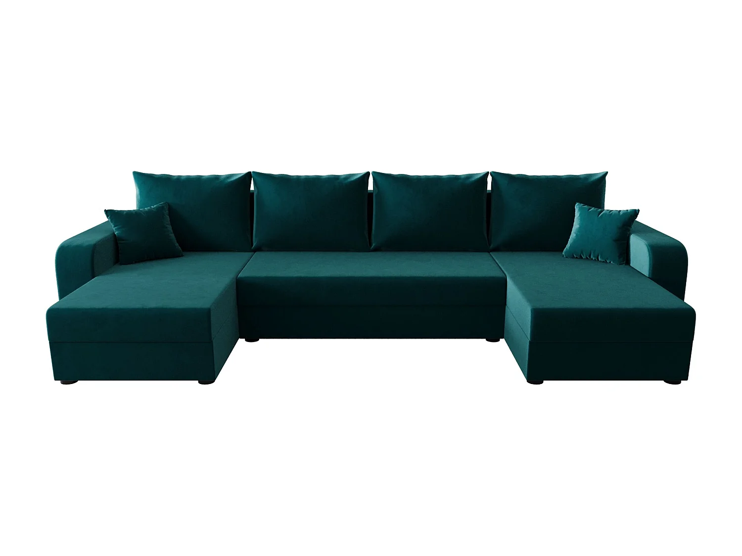 BEDANTE canapé panoramique HEWLET U BIS Itaka 39 turquoise avec fonction de couchage canapé en U avec espace de rangement coffre