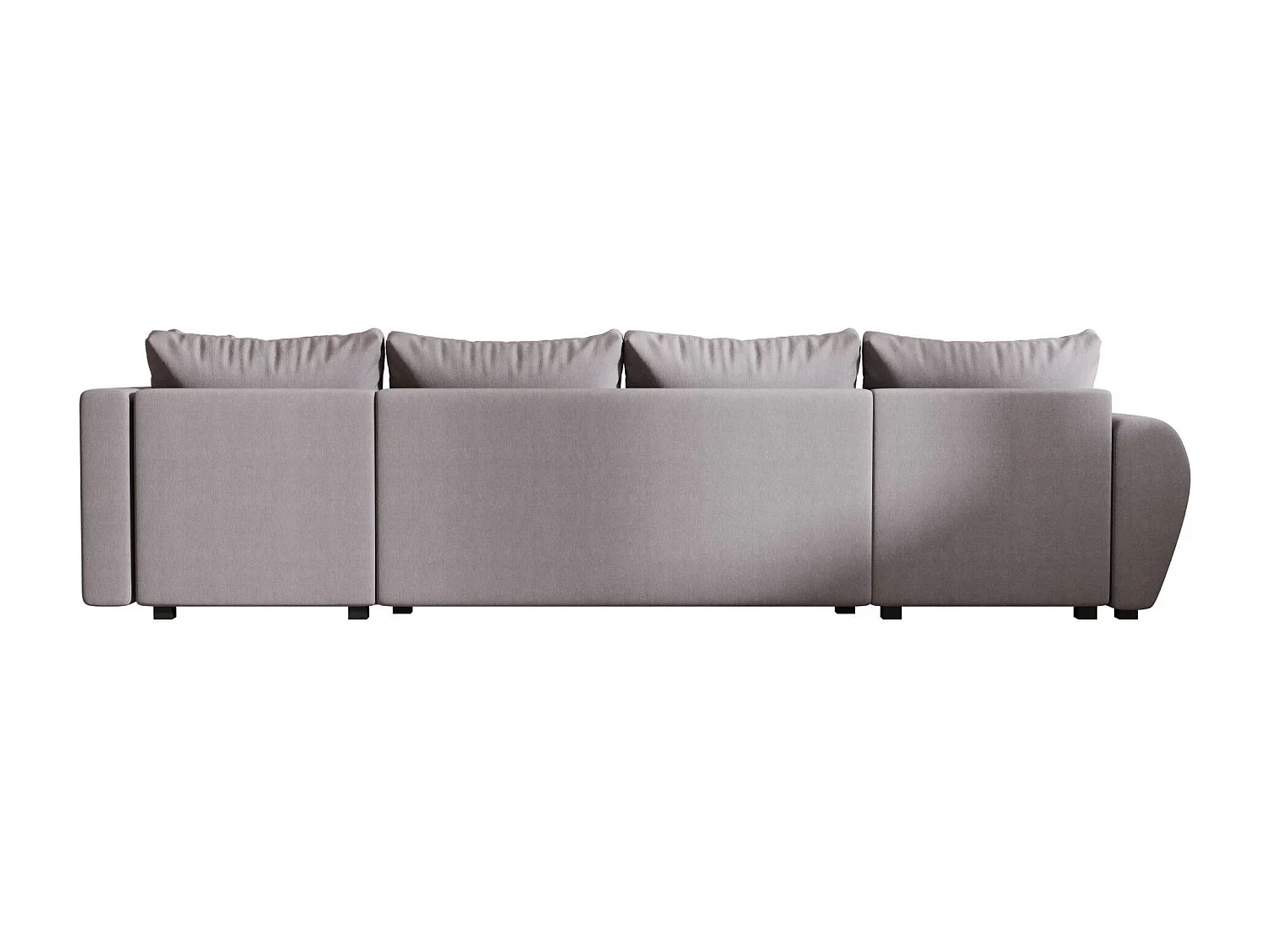 BEDANTE WOHNLANDSCHAFT MOLISA U PLUS Cosmic 160 Rechts Grau mit Schlaffunktion U-Form Sofa mit Stauraum Bettkasten