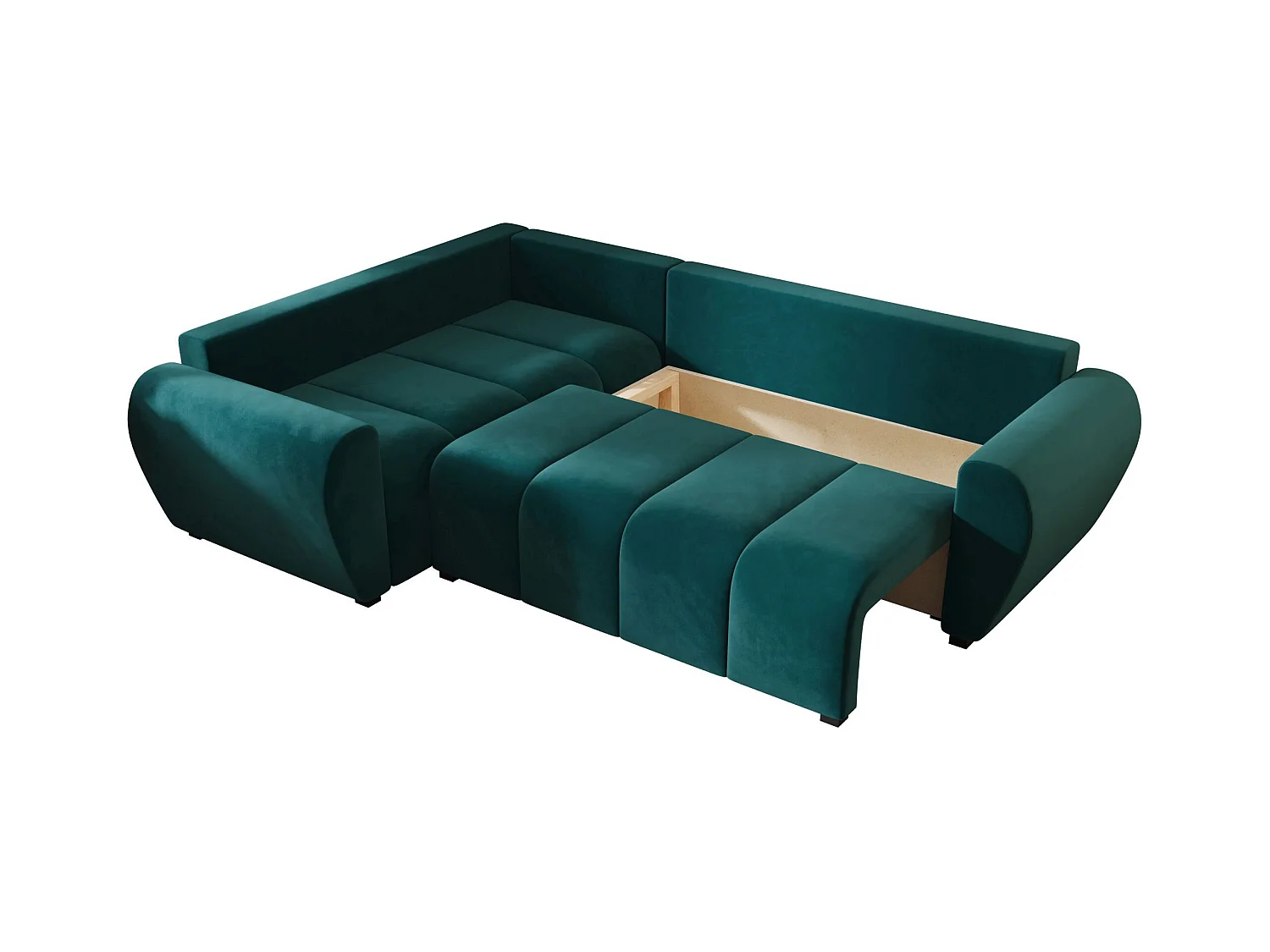 BEDANTE canapé d’angle MOLISA L PLUS Itaka 39 gauche turquoise avec fonction de couchage canapé en forme de L