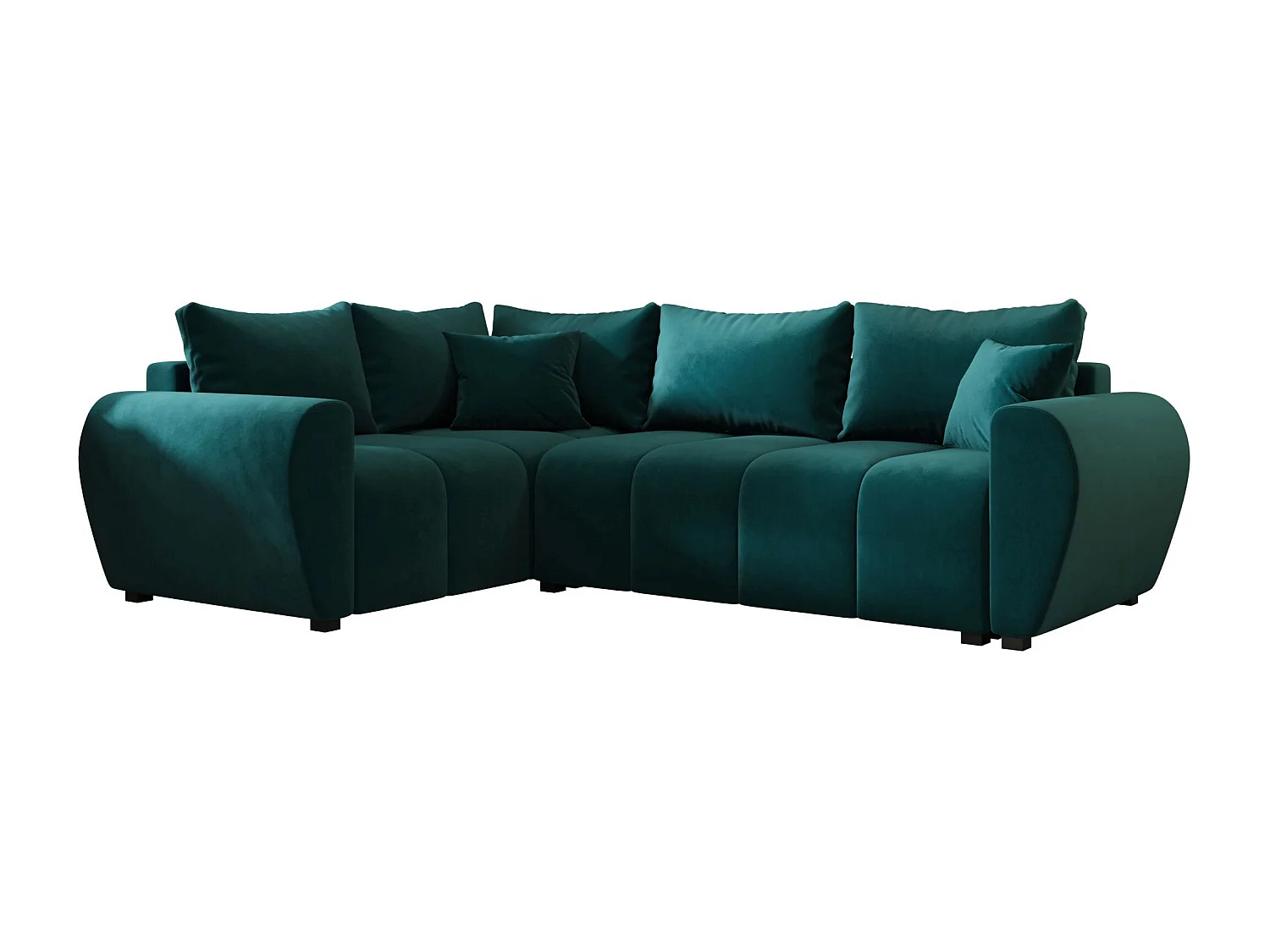 BEDANTE canapé d’angle MOLISA L PLUS Itaka 39 gauche turquoise avec fonction de couchage canapé en forme de L