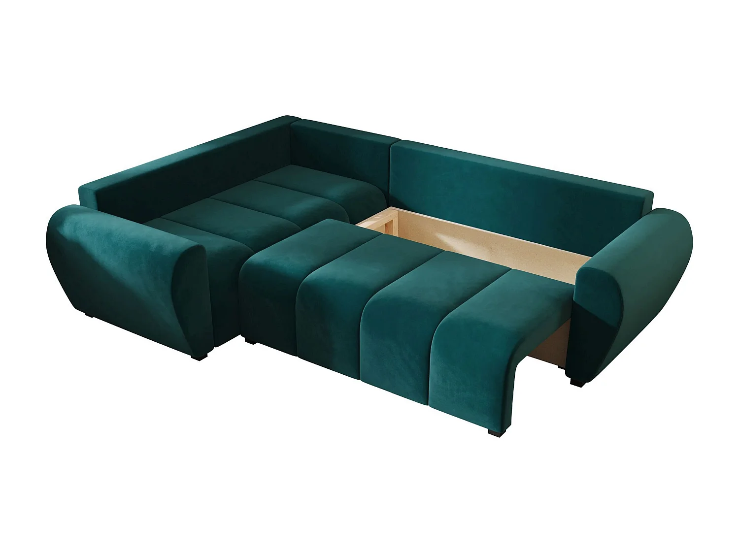 BEDANTE canapé d’angle MOLISA L PLUS Itaka 39 gauche turquoise avec fonction de couchage canapé en forme de L
