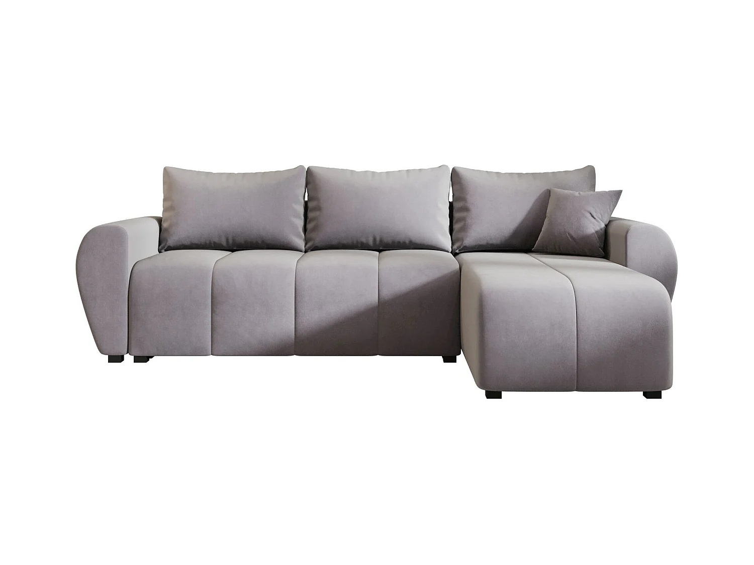 BEDANTE ECKSOFA MOLISA L Itaka 50 Rechts Grau mit Schlaffunktion L-Form Sofa mit Stauraum Bettkasten Wohnzimmersofa Couch Sofa Bettsofa Bettkasten Bettcouch