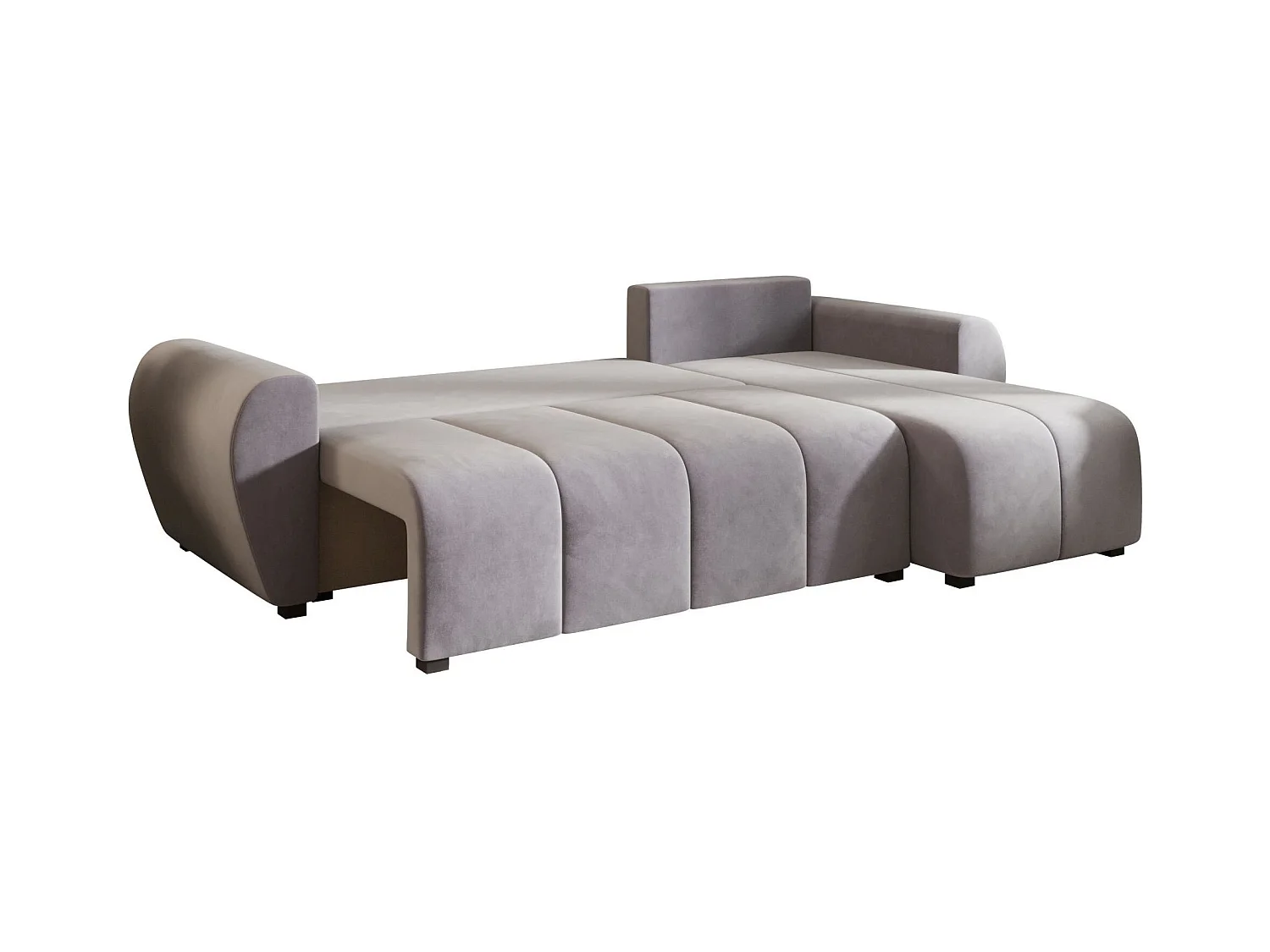 BEDANTE ECKSOFA MOLISA L Itaka 50 Rechts Grau mit Schlaffunktion L-Form Sofa mit Stauraum Bettkasten Wohnzimmersofa Couch Sofa Bettsofa Bettkasten Bettcouch