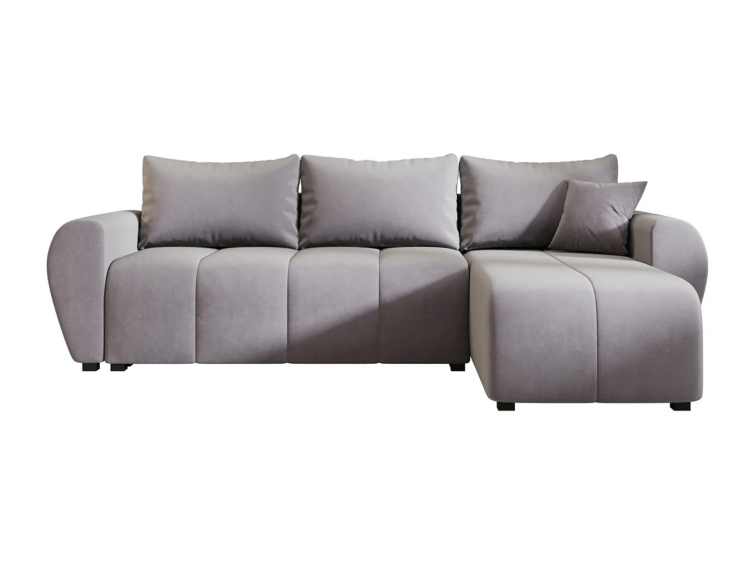 BEDANTE hoekbank MOLISA L Itaka 50 rechts grijs met slaapfunctie L-vormige bank met opbergruimte bedbox woonkamerbank bank sofa slaapbank bedbox slaapbank