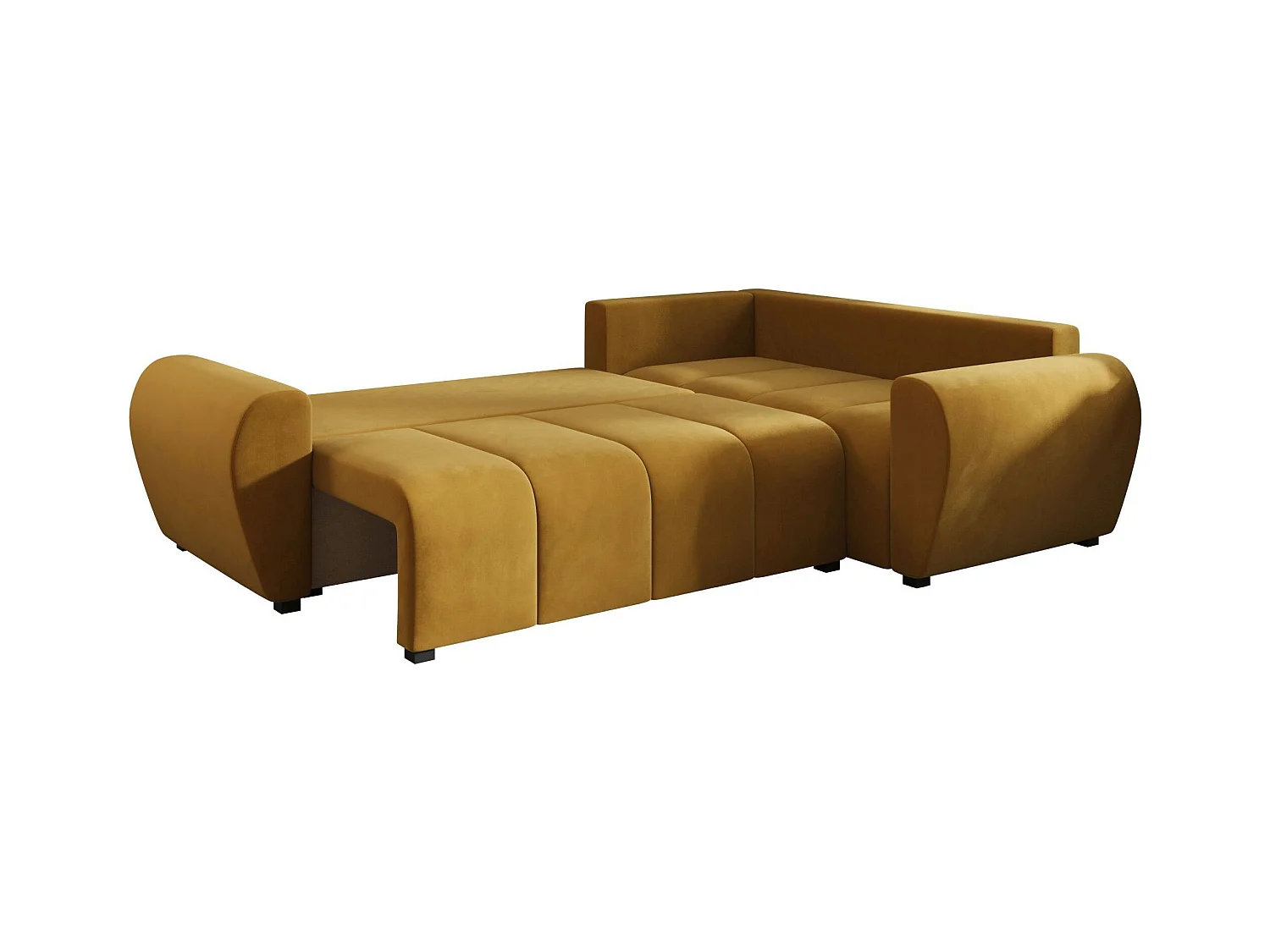 BEDANTE canapé d’angle MOLISA L PLUS Itaka 33 droit orange avec fonction de couchage canapé en forme de L