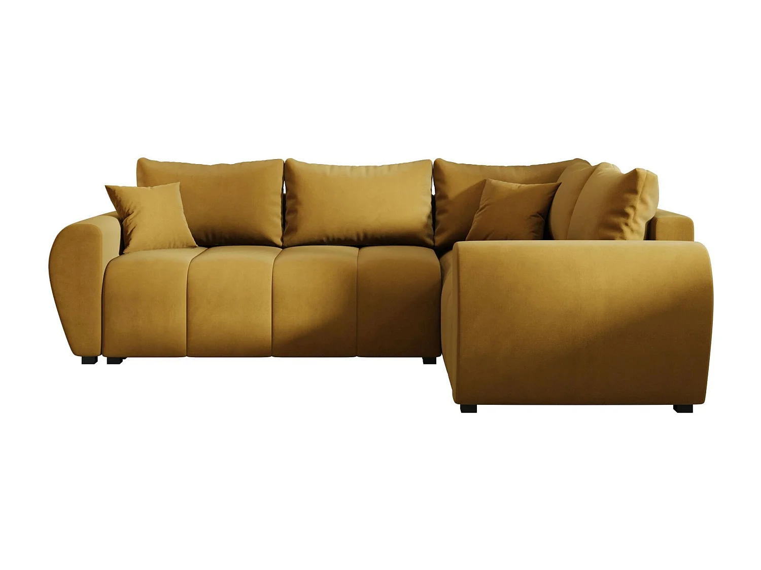 BEDANTE canapé d’angle MOLISA L PLUS Itaka 33 droit orange avec fonction de couchage canapé en forme de L