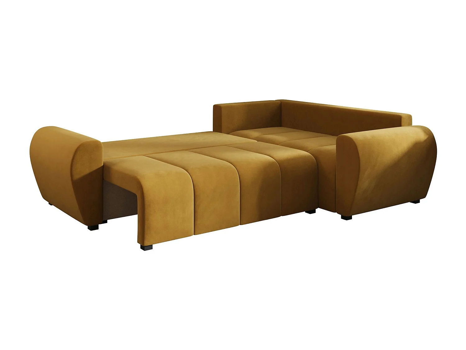 BEDANTE canapé d’angle MOLISA L PLUS Itaka 33 droit orange avec fonction de couchage canapé en forme de L