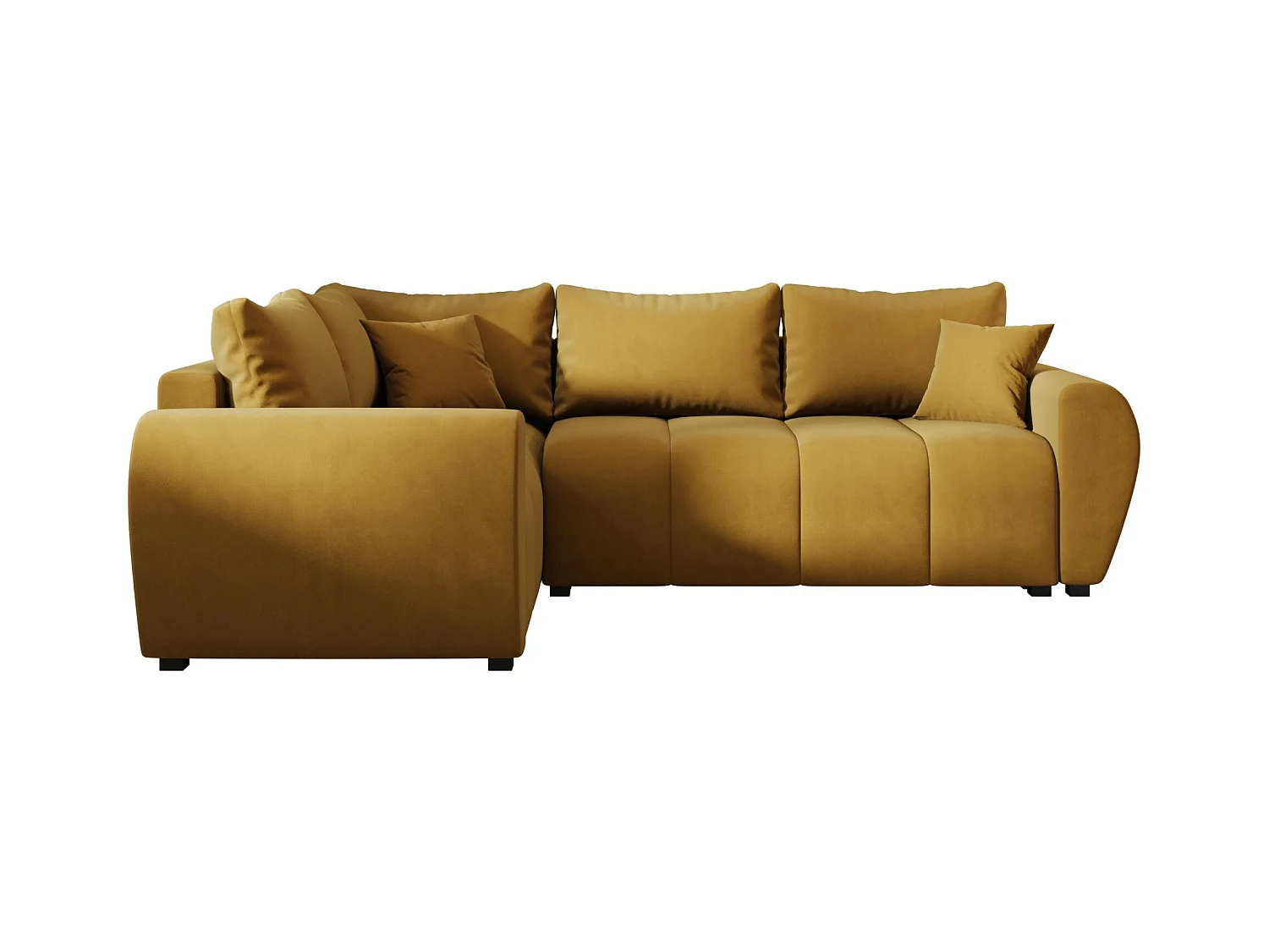 BEDANTE canapé d’angle MOLISA L PLUS Itaka 33 gauche orange avec fonction de couchage canapé en forme de L