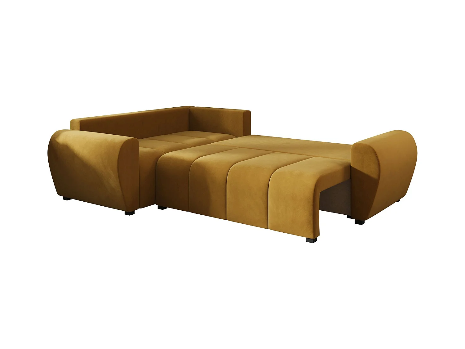 BEDANTE canapé d’angle MOLISA L PLUS Itaka 33 gauche orange avec fonction de couchage canapé en forme de L