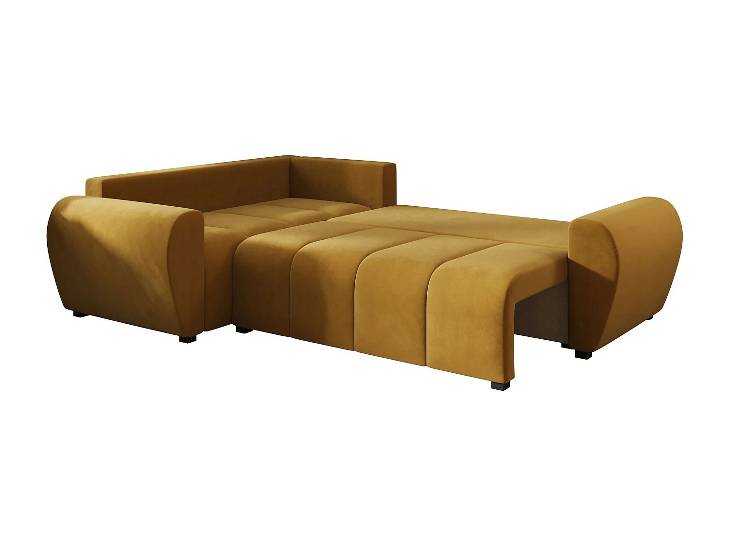 BEDANTE canapé d’angle MOLISA L PLUS Itaka 33 gauche orange avec fonction de couchage canapé en forme de L