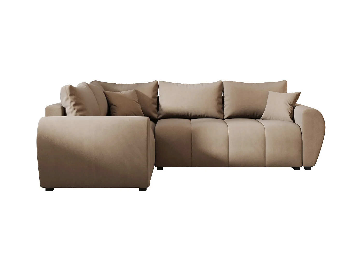 BEDANTE canapé d’angle MOLISA L PLUS Itaka 48 gauche marron avec fonction de couchage canapé en forme de L