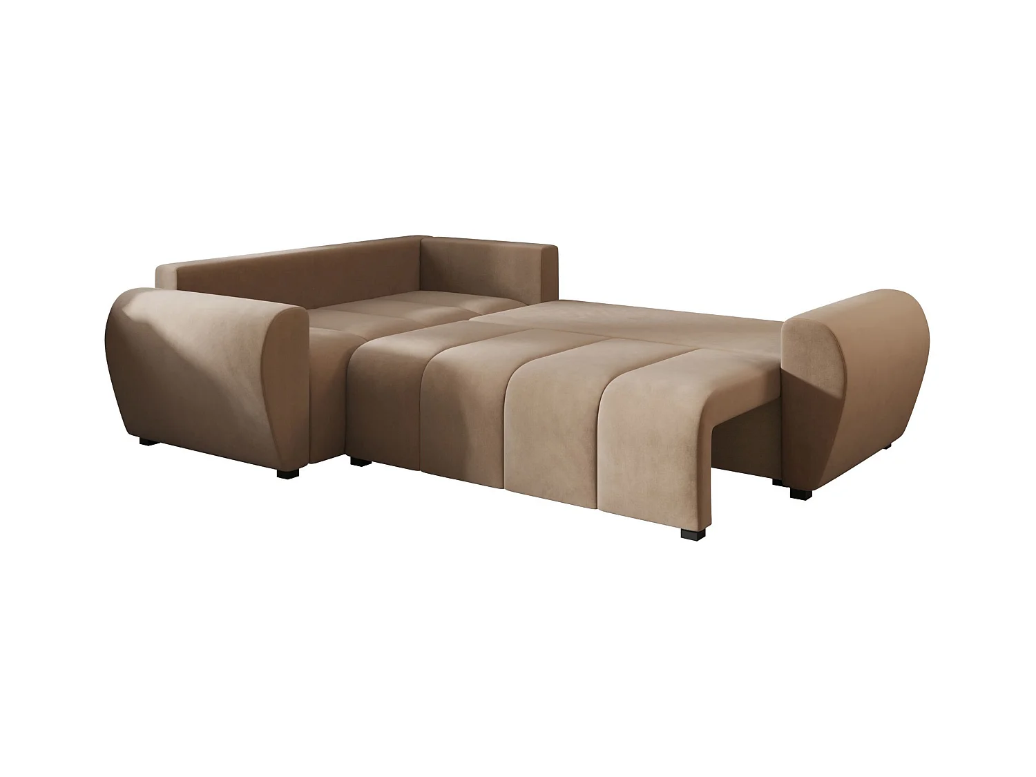 BEDANTE canapé d’angle MOLISA L PLUS Itaka 48 gauche marron avec fonction de couchage canapé en forme de L