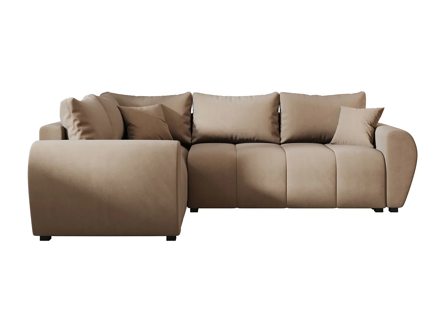 BEDANTE canapé d’angle MOLISA L PLUS Itaka 48 gauche marron avec fonction de couchage canapé en forme de L