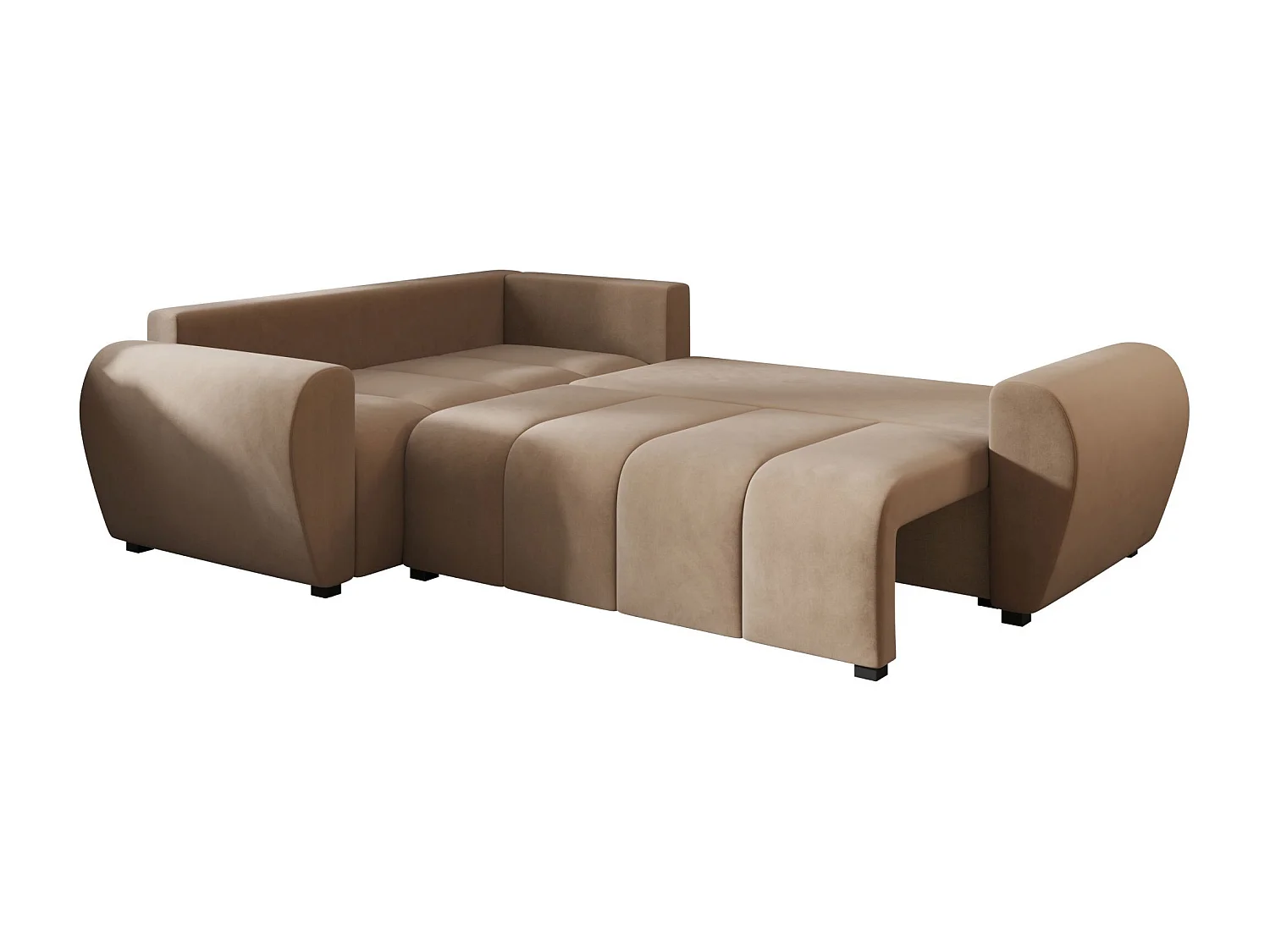 BEDANTE canapé d’angle MOLISA L PLUS Itaka 48 gauche marron avec fonction de couchage canapé en forme de L