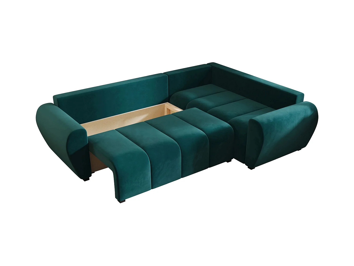 BEDANTE canapé d’angle MOLISA L PLUS Itaka 39 droit turquoise avec fonction de couchage canapé en forme de L