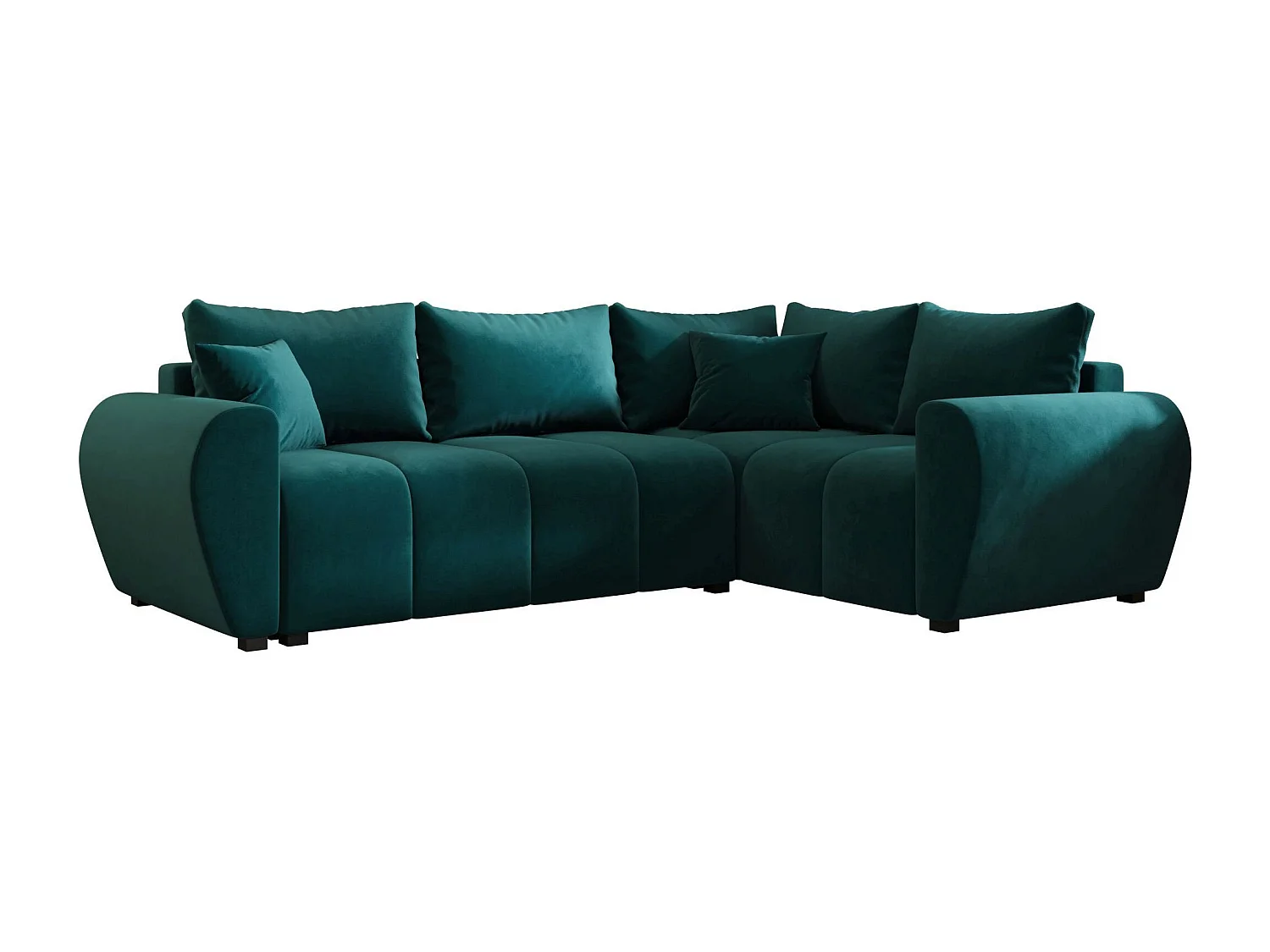 BEDANTE canapé d’angle MOLISA L PLUS Itaka 39 droit turquoise avec fonction de couchage canapé en forme de L