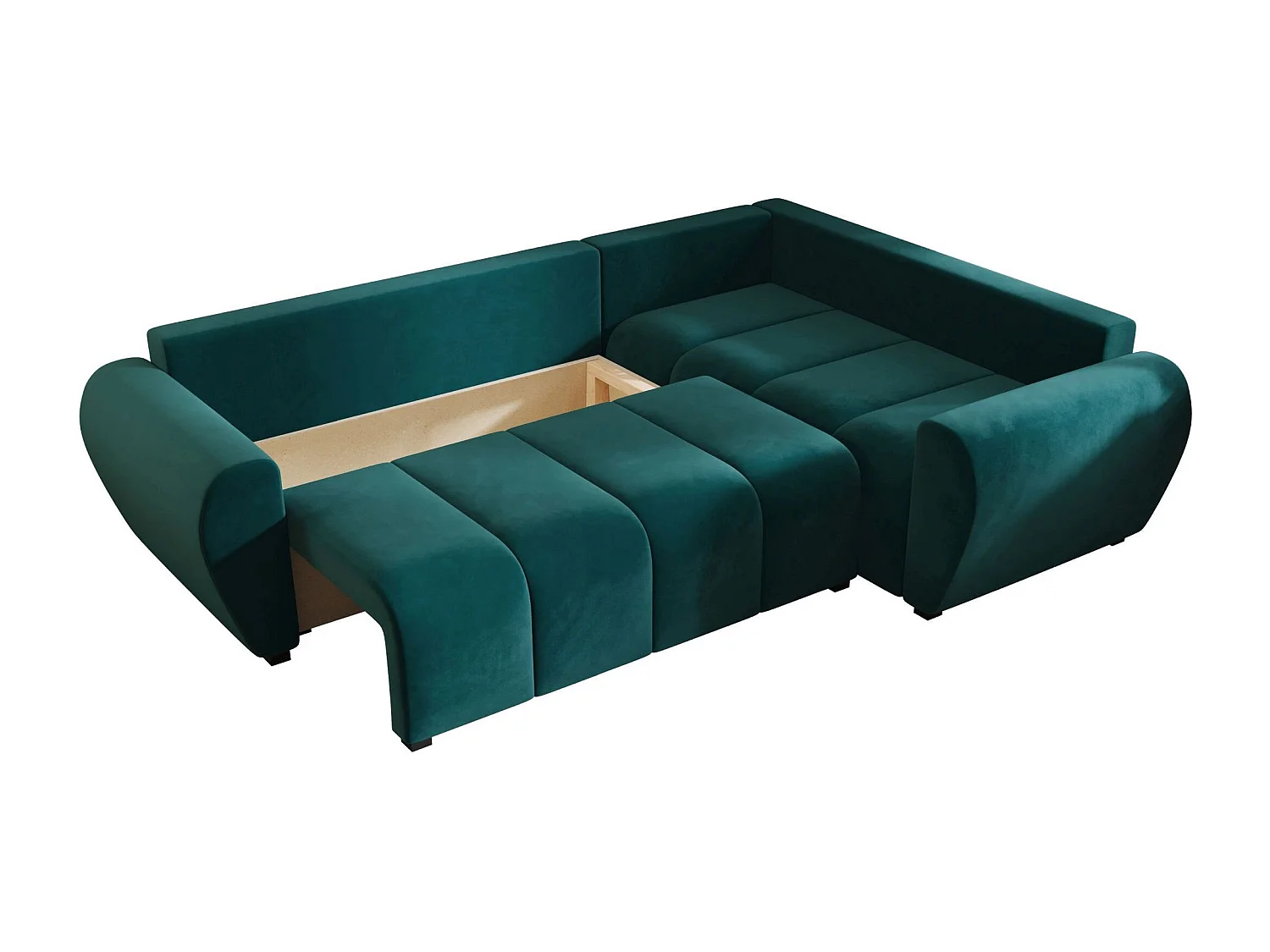 BEDANTE canapé d’angle MOLISA L PLUS Itaka 39 droit turquoise avec fonction de couchage canapé en forme de L