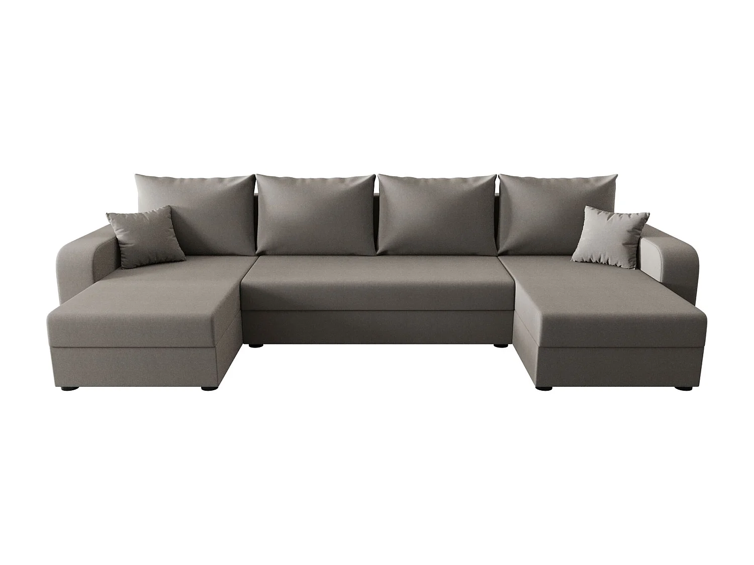BEDANTE WOHNLANDSCHAFT HEWLET U BIS Sawana 21 Grau mit Schlaffunktion U-Form Sofa mit Stauraum Bettkasten Wohnzimmersofa Couch Sofa Bettsofa Bettkasten Bettcouch