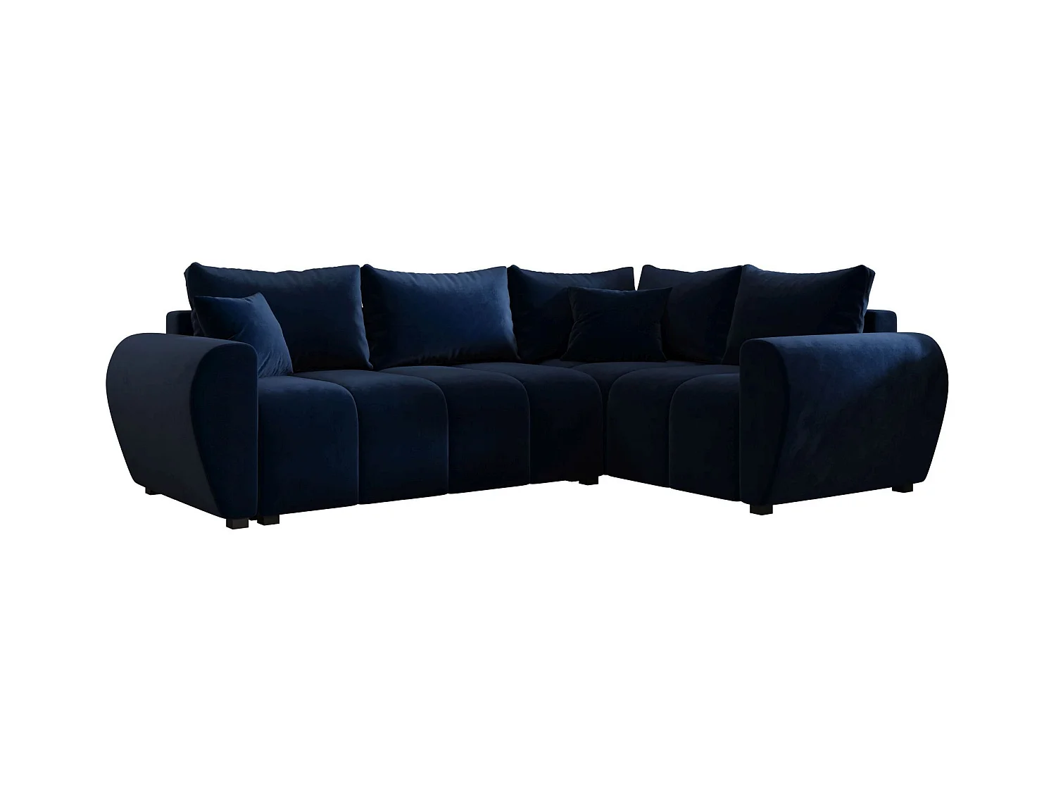 BEDANTE canapé d’angle MOLISA L PLUS Itaka 11 droit bleu foncé avec fonction de couchage canapé en forme de L