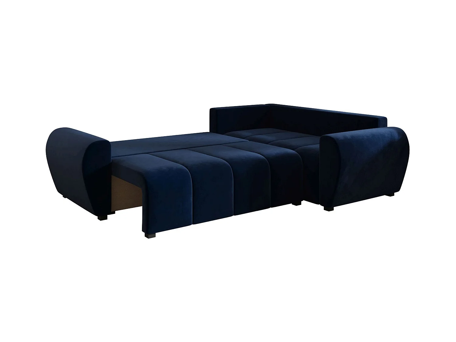 BEDANTE canapé d’angle MOLISA L PLUS Itaka 11 droit bleu foncé avec fonction de couchage canapé en forme de L