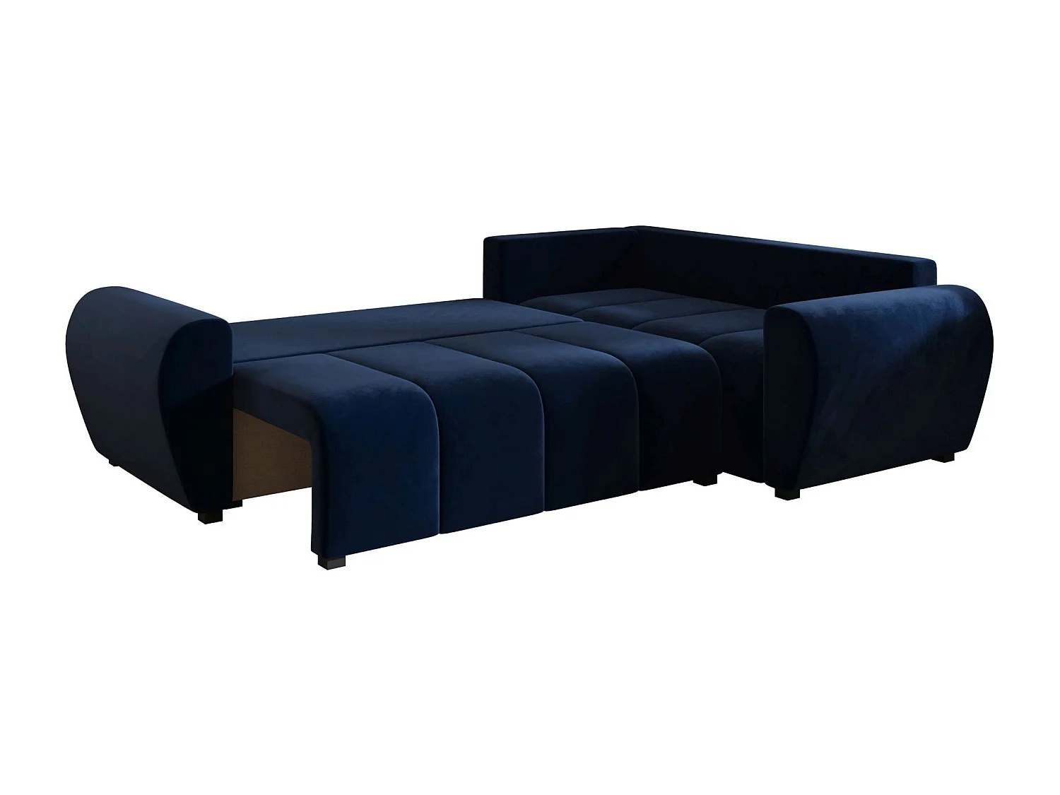 BEDANTE canapé d’angle MOLISA L PLUS Itaka 11 droit bleu foncé avec fonction de couchage canapé en forme de L