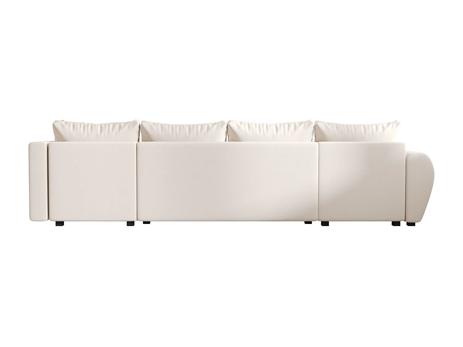 BEDANTE WOHNLANDSCHAFT MOLISA U PLUS Cosmic 10 Rechts Beige mit Schlaffunktion U-Form Sofa mit Stauraum Bettkasten