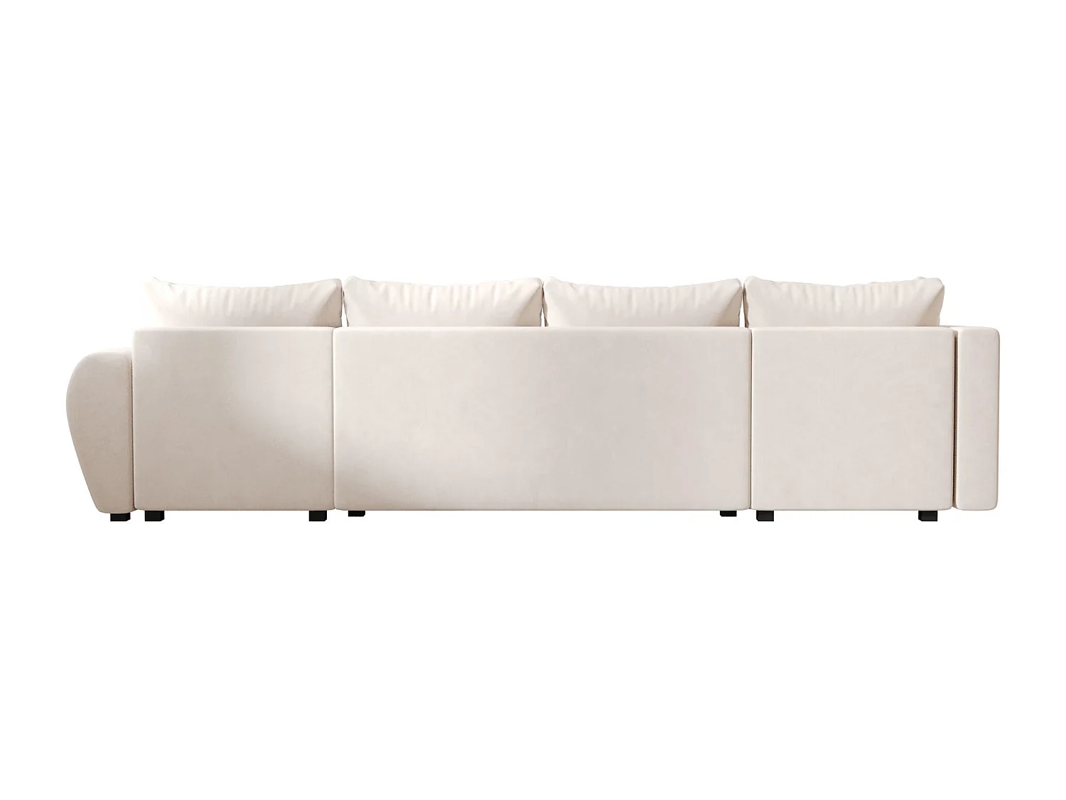 BEDANTE canapé panoramique MOLISA U PLUS Itaka 16 gauche beige avec fonction de couchage canapé en forme de U