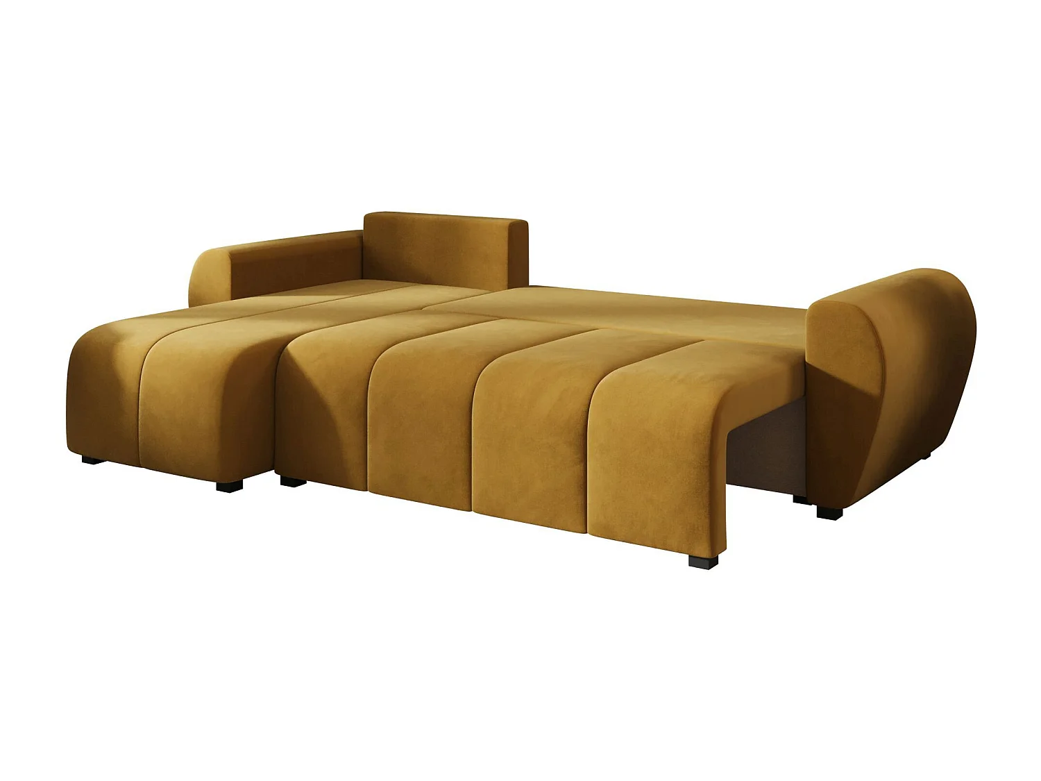 BEDANTE canapé d'angle MOLISA L Itaka 33 gauche Orange avec fonction de couchage canapé en forme de L