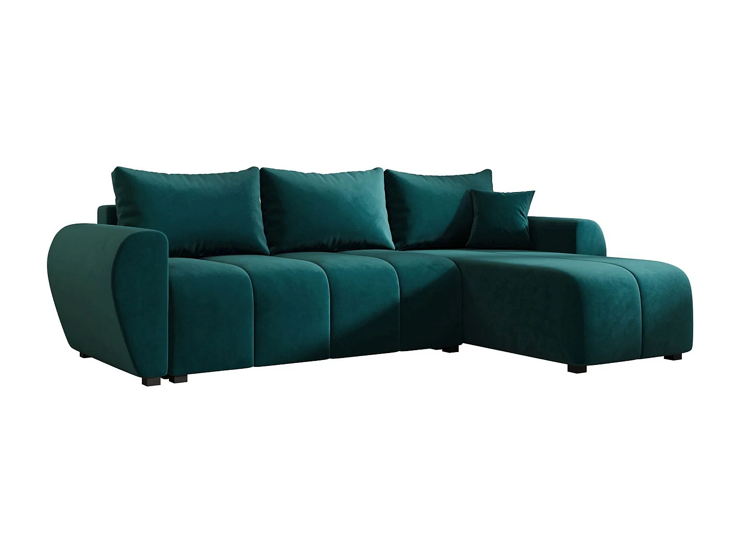 BEDANTE canapé d'angle MOLISA L Itaka 39 droite Türkis avec fonction de couchage canapé en forme de L